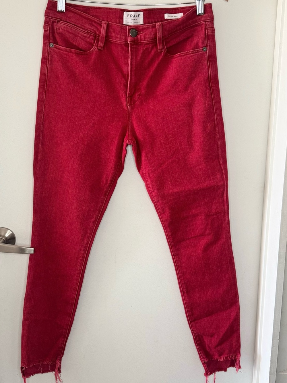 FRAME Le High Skinny Red Denim Jeans Women’s 29 Nordstrom Normcore Preppy EUC